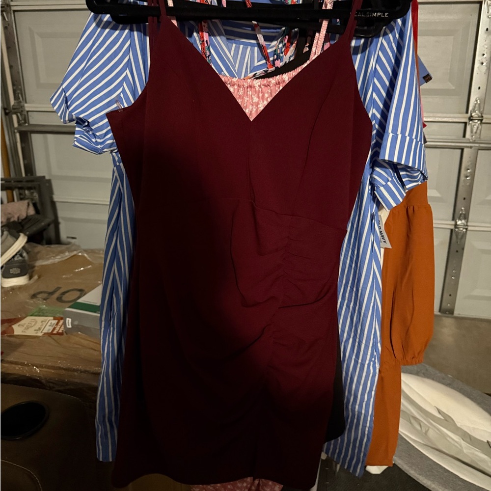 Emerald Sundae Burgundy Dress